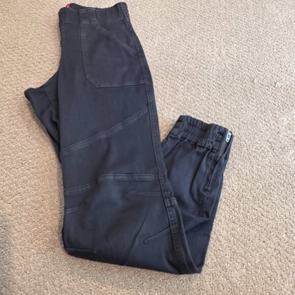 SPANX Stretch Twill Cargo Jogger Washed Black Gray Pull On Boho SMALL #20319R - Picture 12 of 15